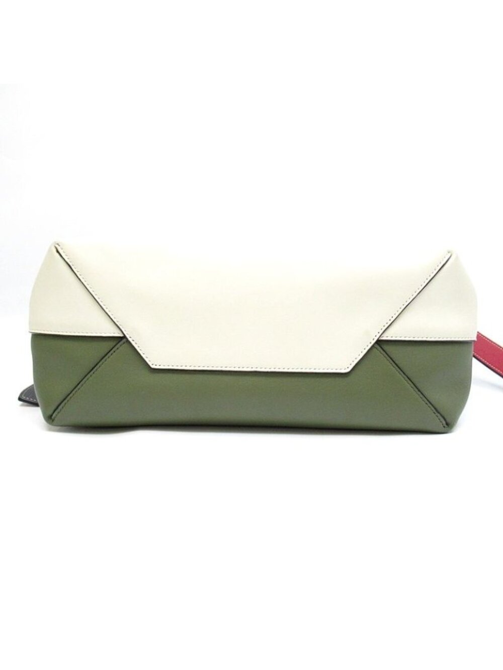 ★SOLD★ Celine Twisted Cabas Shoulder Bag Calfskin White Multicolor - Picture 6 of 7